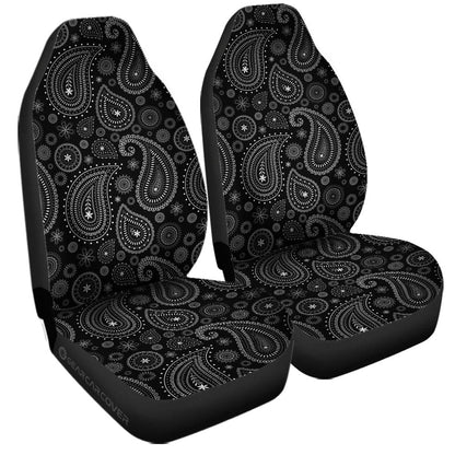Black Paisley Pattern Car Seat Covers Custom Car Accessories