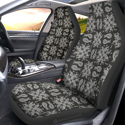 Black Paisley Pattern Car Seat Covers Custom Car Accessories