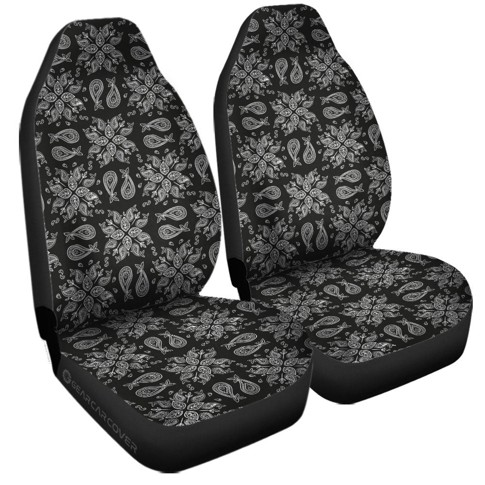 Black Paisley Pattern Car Seat Covers Custom Car Accessories
