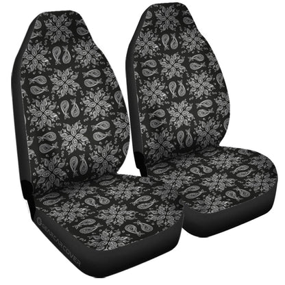 Black Paisley Pattern Car Seat Covers Custom Car Accessories
