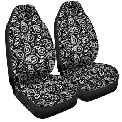 Black Paisley Pattern Car Seat Covers Custom Car Accessories