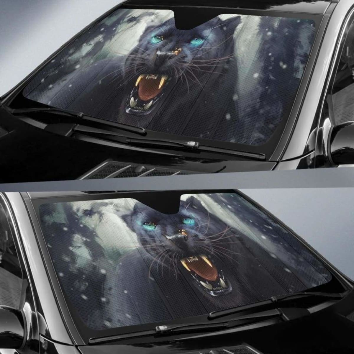 Black Panther Car Auto Sun Shades Universal Fit 051312