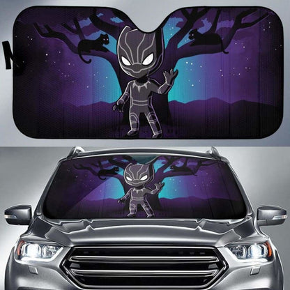 Black Panther Chibi Auto Sun Shades 918b Universal Fit