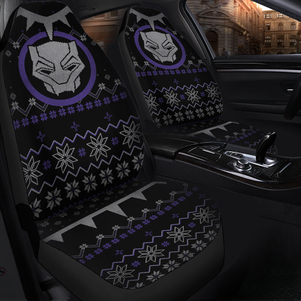 Black Panther Christmas Car Seat Covers