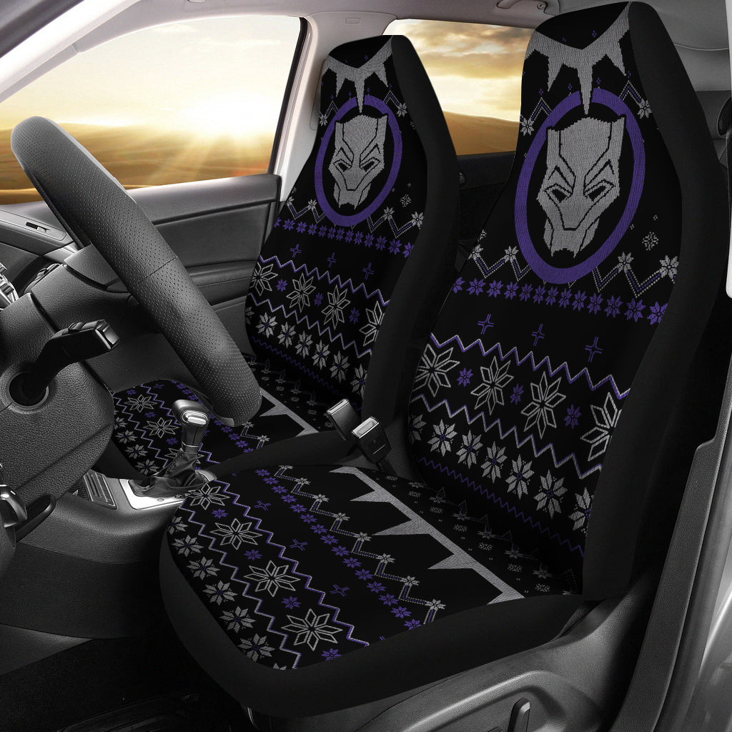Black Panther Christmas Car Seat Covers