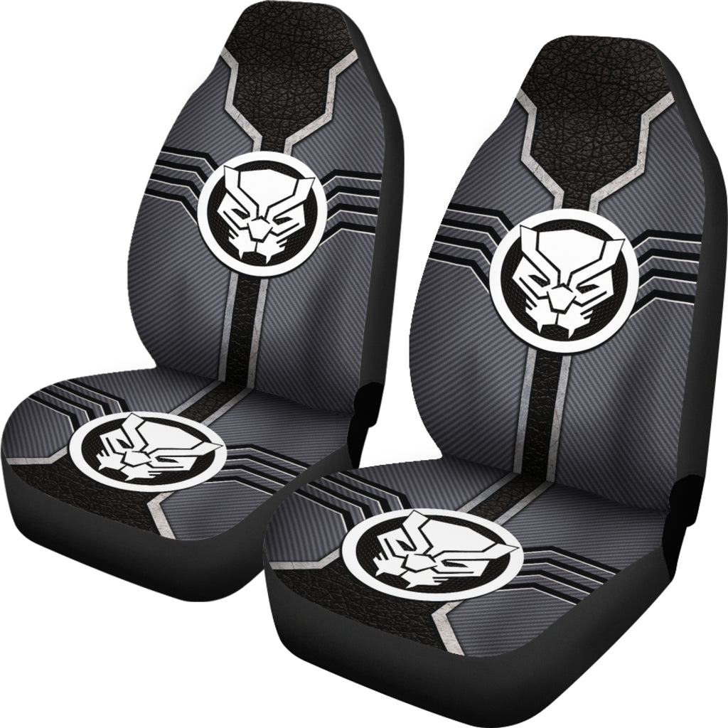 Black Panther Logo Car Seat Covers Custom For Fans Ci230106-03