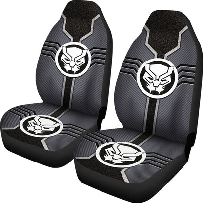 Black Panther Logo Car Seat Covers Custom For Fans Ci230106-03