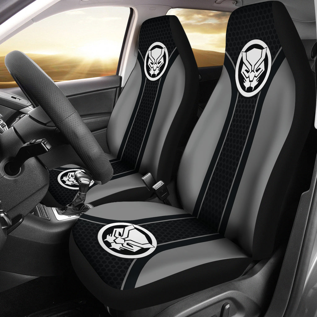 Black Panther Logo Car Seat Covers Custom For Fans Ci221228-05
