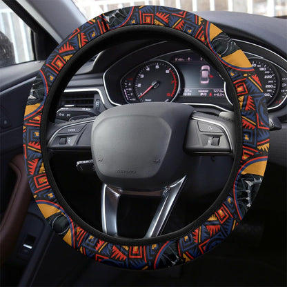 Black Panther Partern Premium Car Steering Wheel Cover