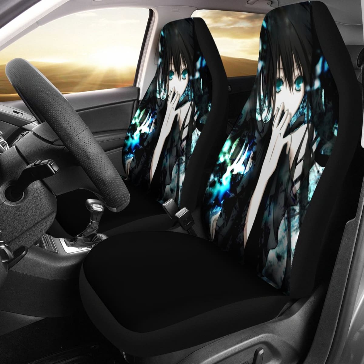 Black Rock Shooter Seat Covers Amazing Best Gift Ideas 2020 Universal Fit 090505