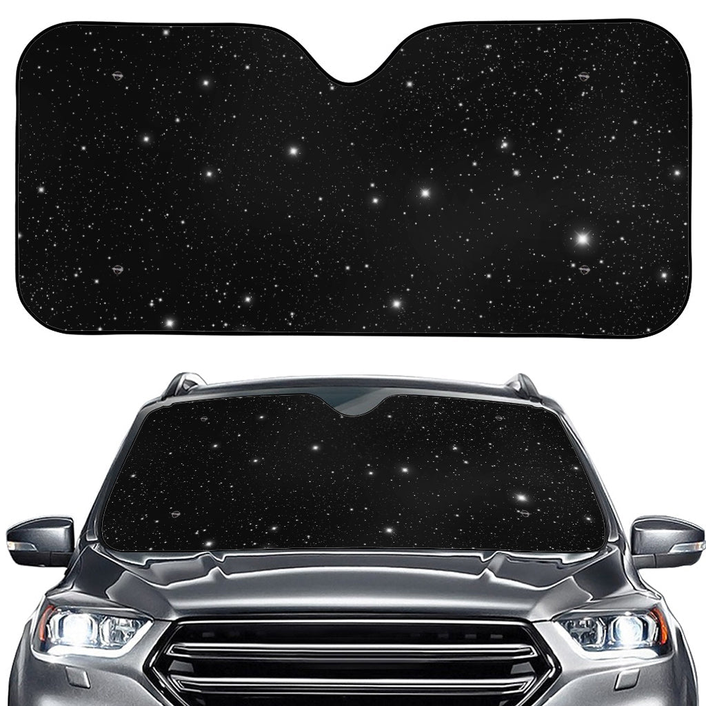 Black Space Print Car Windshield Sun Shade