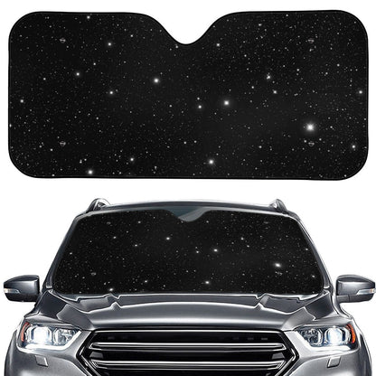 Black Space Print Car Windshield Sun Shade