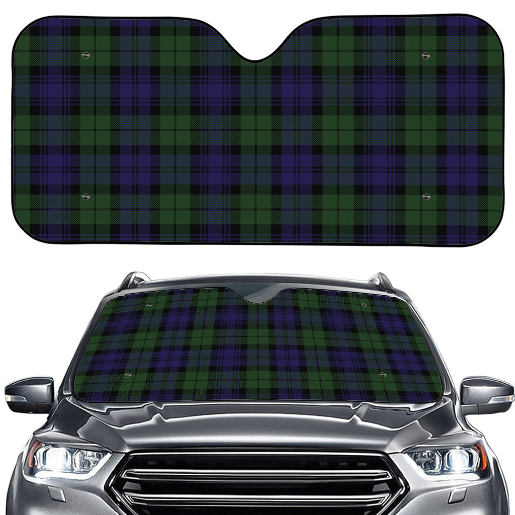 Black Watch Tartan Pattern Print Car Windshield Sun Shade