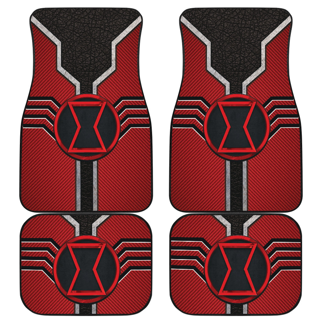 Black Widow Logo Car Floor Mats Custom For Fans Ci230111-04a