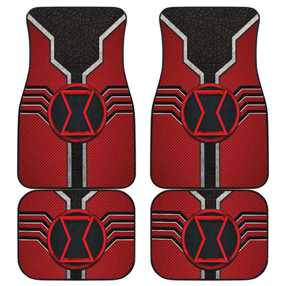 Black Widow Logo Car Floor Mats Custom For Fans Ci230111-04a