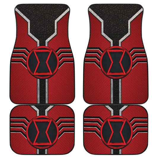 Black Widow Logo Car Floor Mats Custom For Fans Ci230111-04a