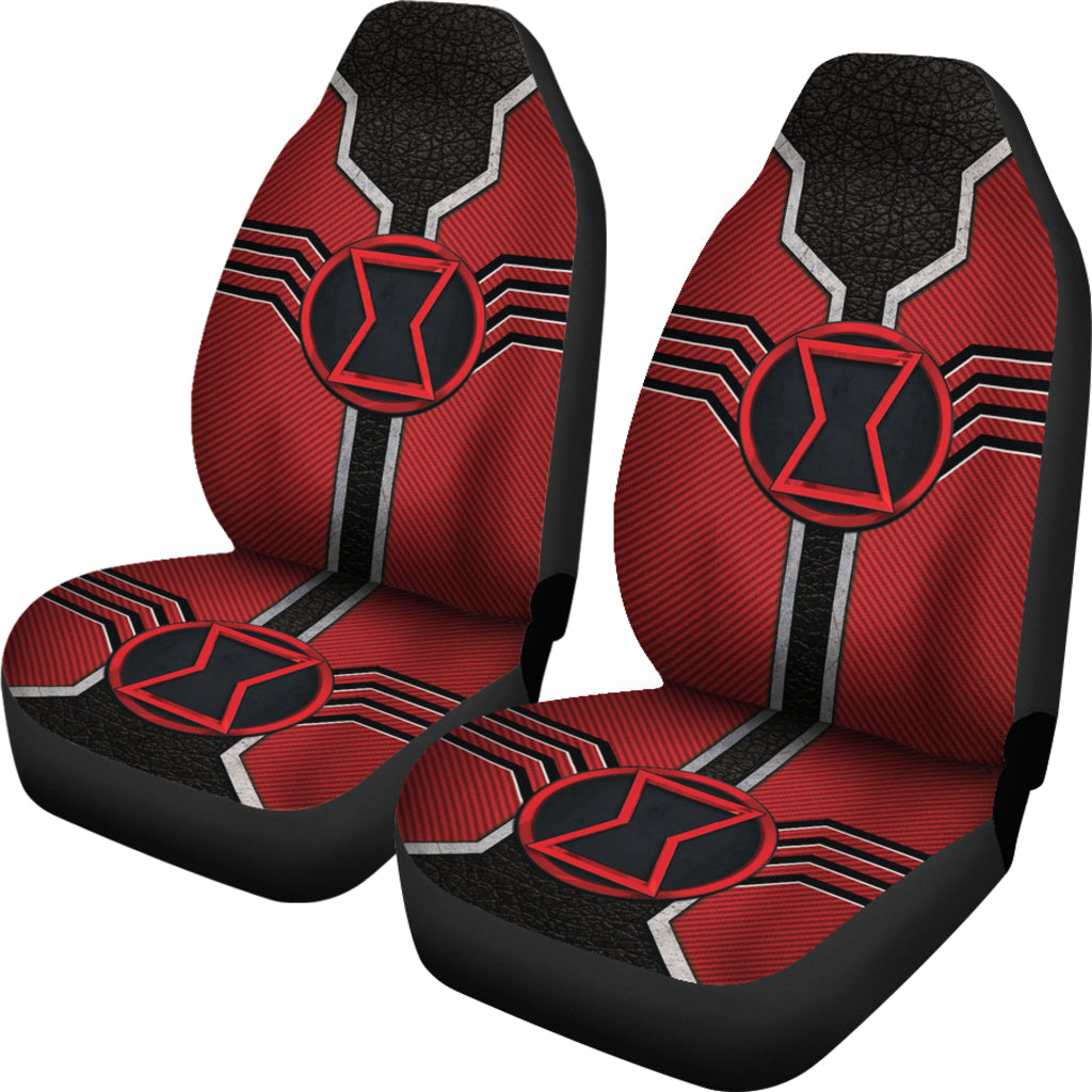 Black Widow Logo Car Seat Covers Custom For Fans Ci230106-04