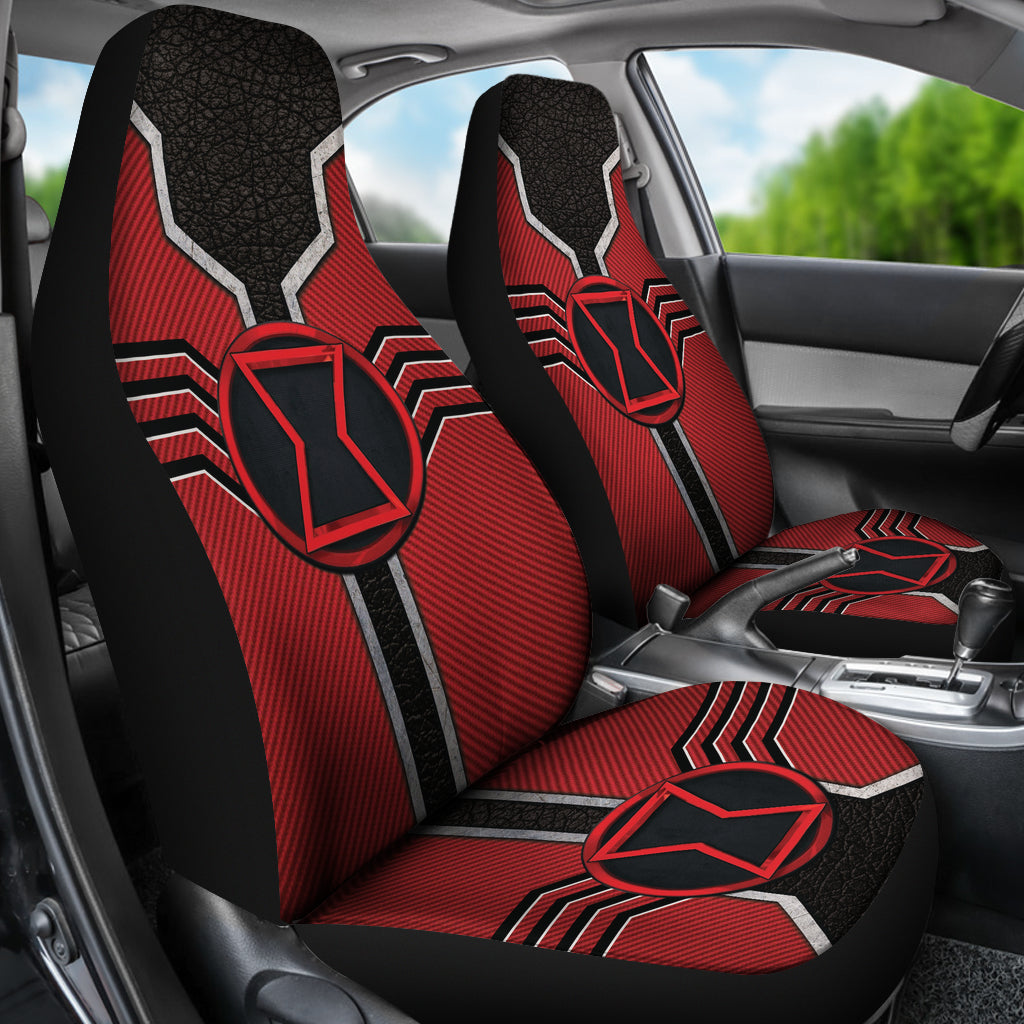Black Widow Logo Car Seat Covers Custom For Fans Ci230106-04