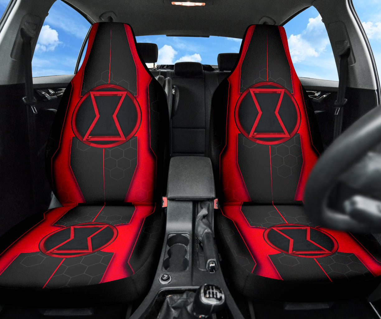 Black Widow Natasha Car Seat Covers Car Accessories Ci220526-09