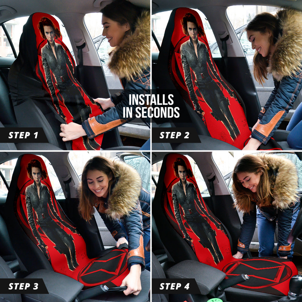 Black Widow Natasha Car Seat Covers Car Accessories Ci220526-03