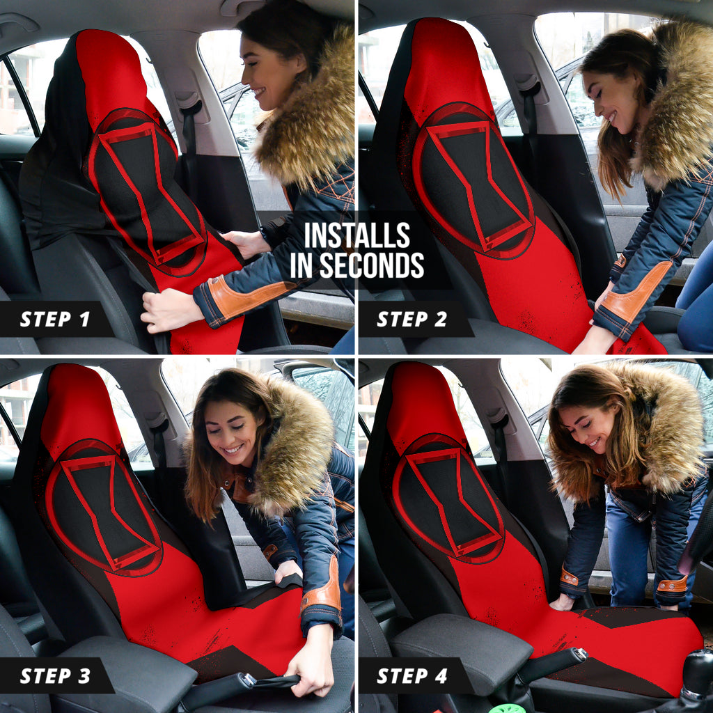 Black Widow Natasha Car Seat Covers Car Accessories Ci220526-04