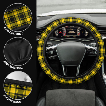 Black Yellow Caro Premium Car Steering Wheel Cover