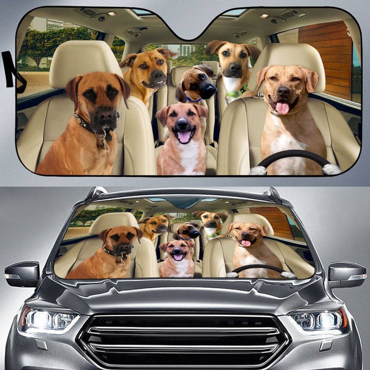 Blackmouth Cur Car All Over Printed 3D Sun Shade