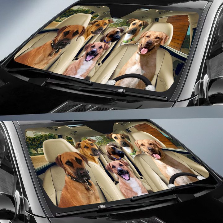 Blackmouth Cur Car All Over Printed 3D Sun Shade
