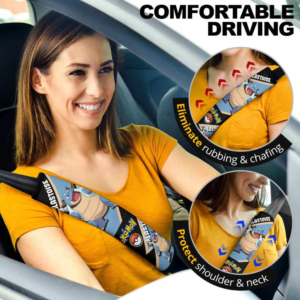 Blastoise car seat belt covers Anime Custom Car Accessories