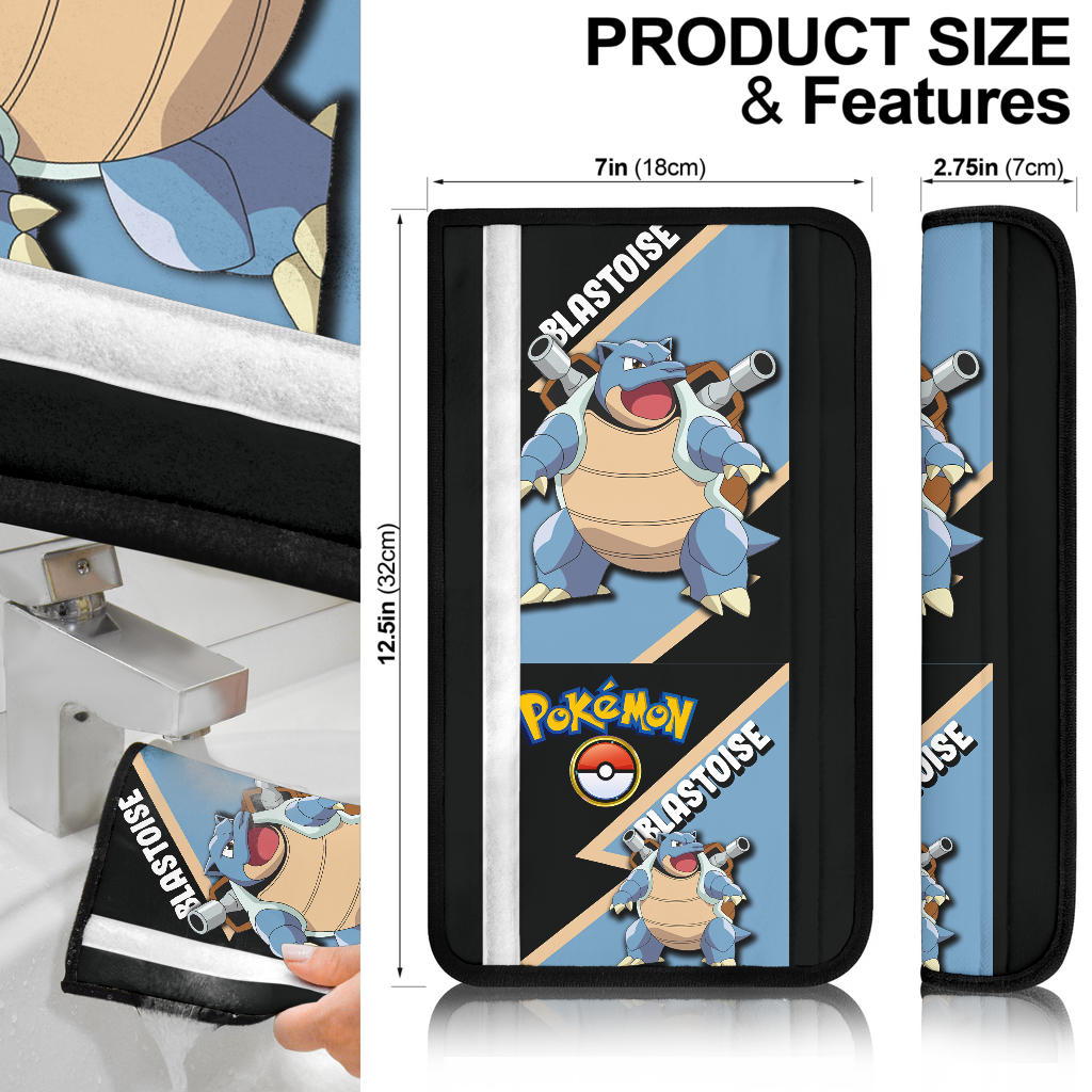 Blastoise car seat belt covers Anime Custom Car Accessories