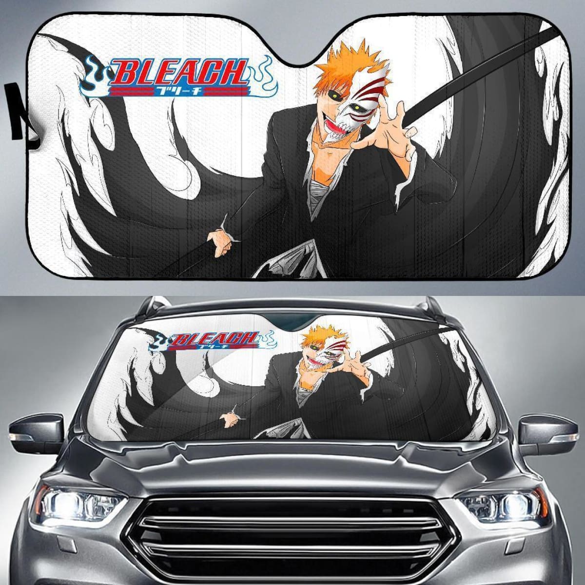 Bleach Ichigo Hollow Anime Auto Sun Shade Nh06 Universal Fit 111204