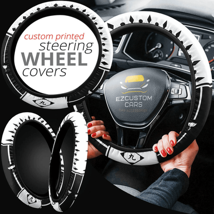 Bleach Ninth Division Symbols Anime Steering Wheel Cover Custom Anime Car Accessories