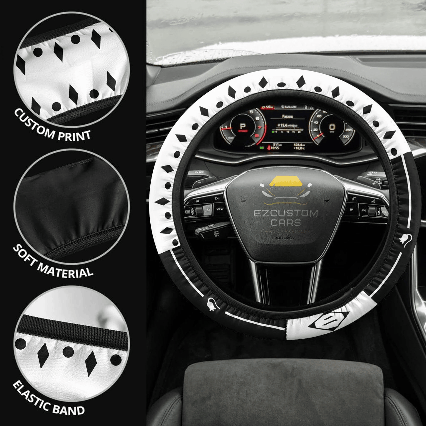 Bleach Second Division Symbols Anime Steering Wheel Cover Custom Anime Car Accessories