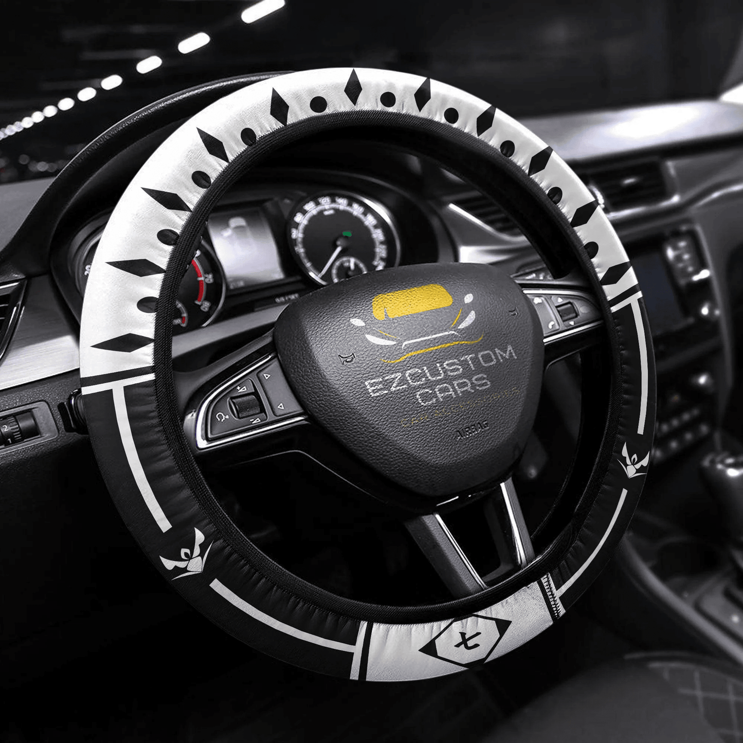 Bleach Seventh Division Symbols Car Accessories Anime Steering Wheel Cover