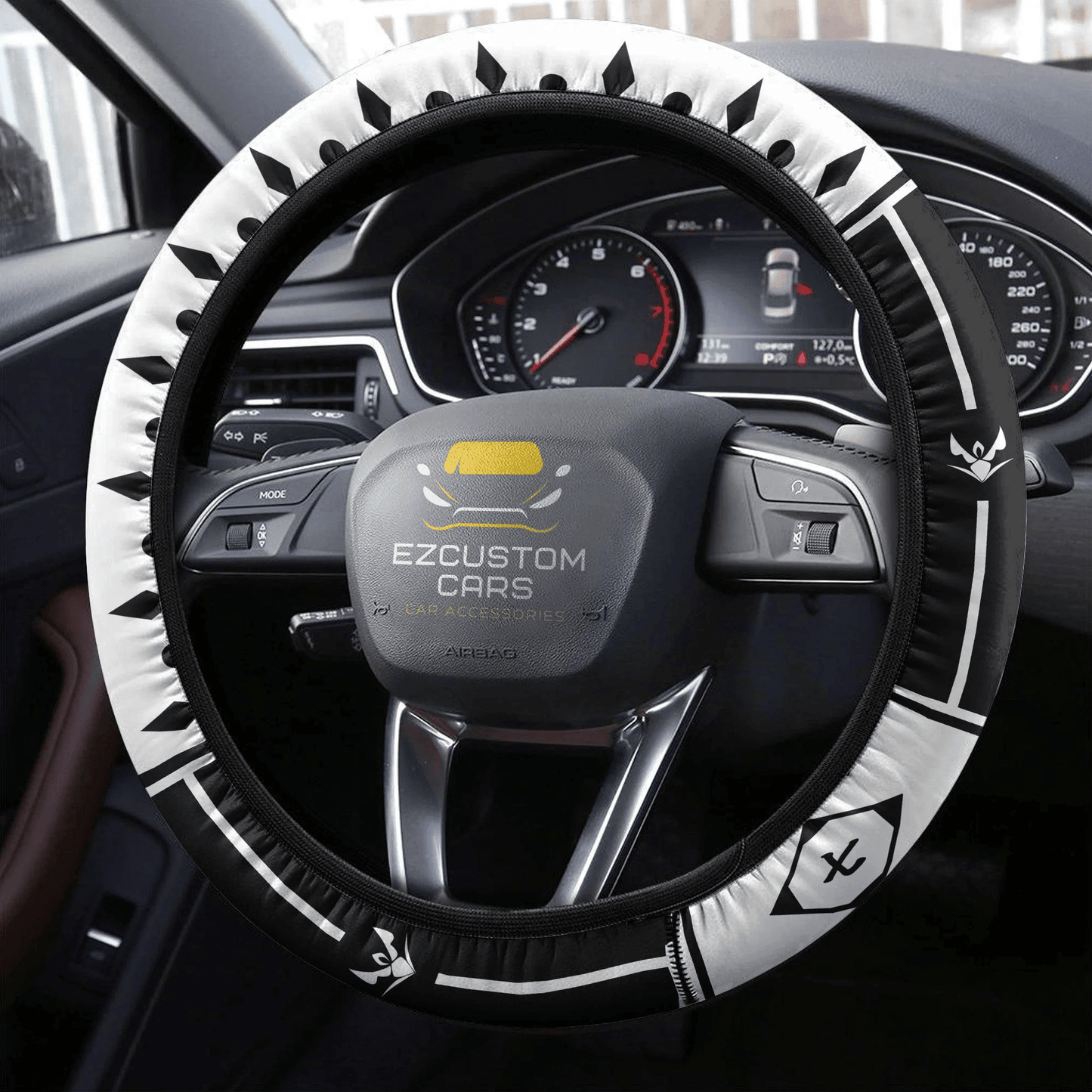 Bleach Seventh Division Symbols Car Accessories Anime Steering Wheel Cover