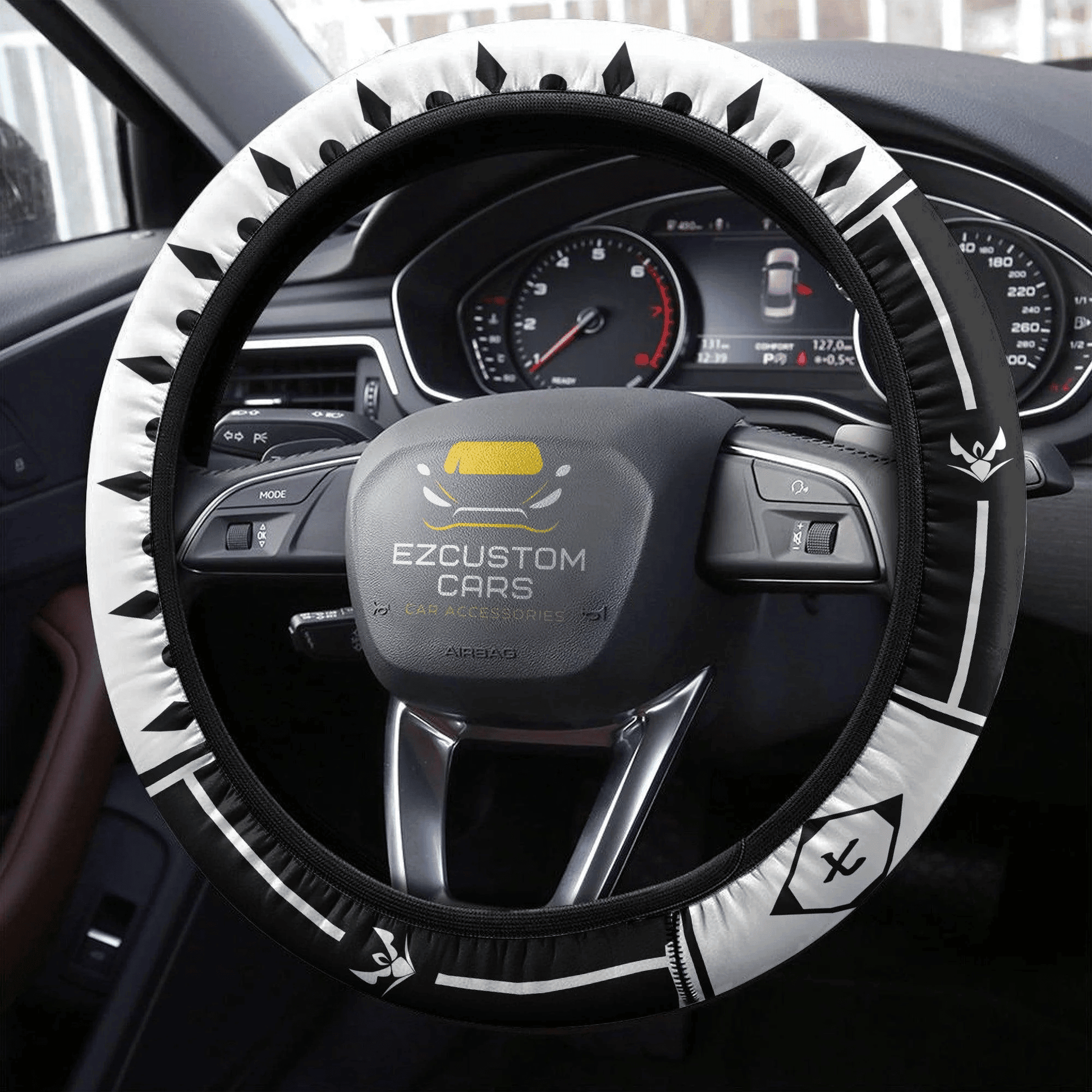 Bleach Seventh Division Symbols Car Accessories Anime Steering Wheel Cover