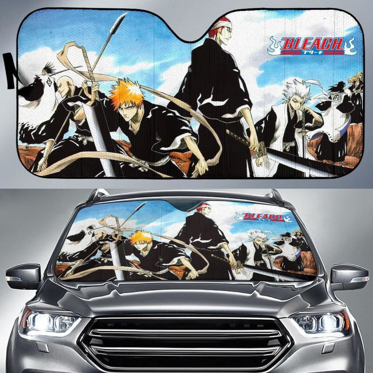 Bleach Team Gotei 13 Anime Auto Sun Shade Nh06 Universal Fit 111204