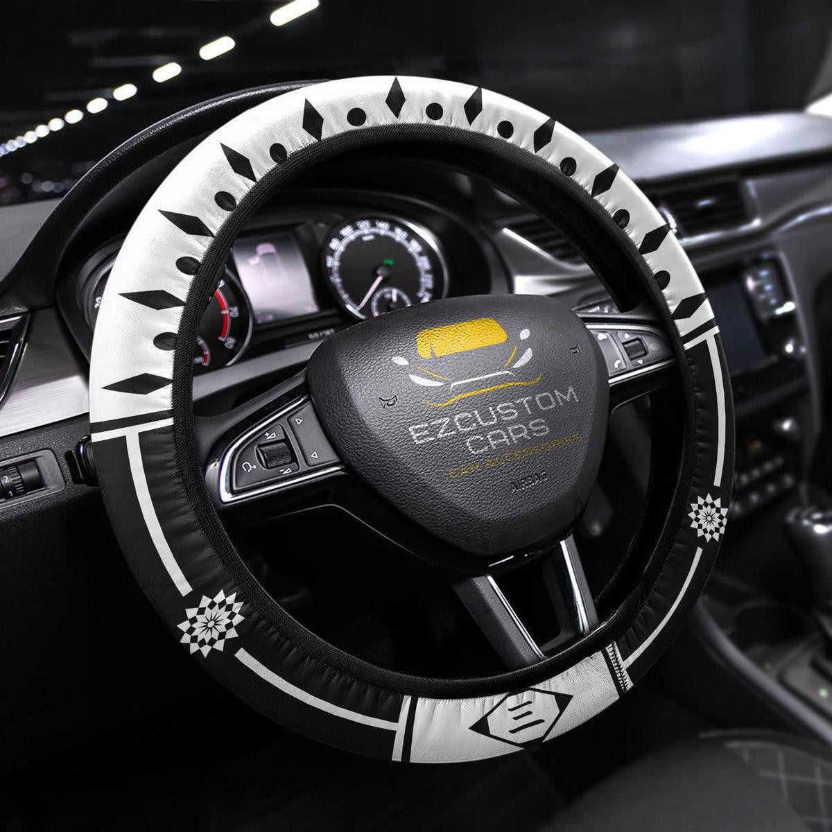 Bleach Third Division Symbols Anime Steering Wheel Cover Custom Anime Car Accessories