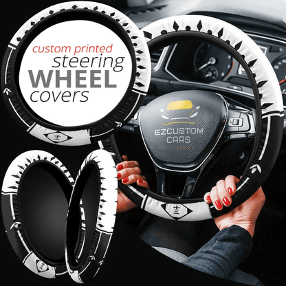 Bleach Thirteenth Division Symbols Anime Steering Wheel Cover Custom Anime Car Accessories