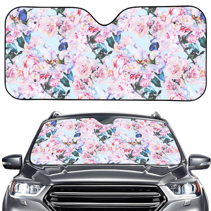 Blossom Floral Flower Pattern Print Car Windshield Sun Shade