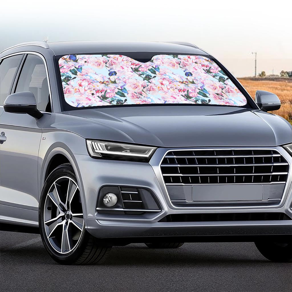 Blossom Floral Flower Pattern Print Car Windshield Sun Shade