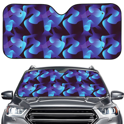 Blue Abstract Spirit Print Car Windshield Sun Shade