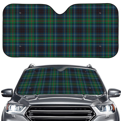 Blue And Green Tartan Pattern Print Car Windshield Sun Shade
