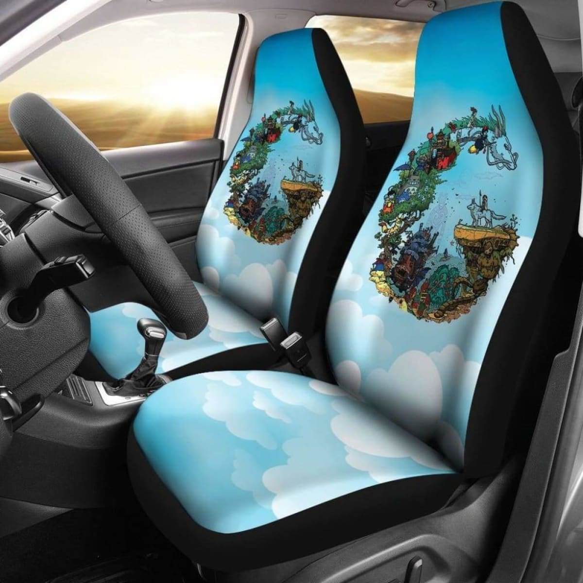 Blue Anime Car Seat Cover 234929 Universal Fit