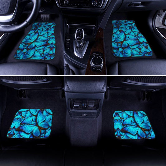 Blue Butterfly Car Floor Mats Custom Cool Car Accessories