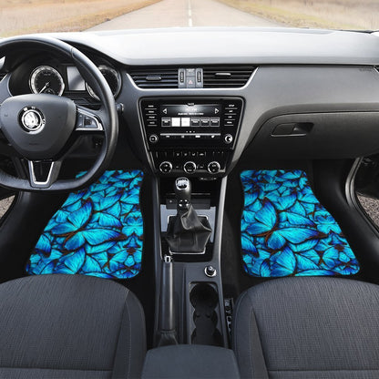 Blue Butterfly Car Floor Mats Custom Cool Car Accessories