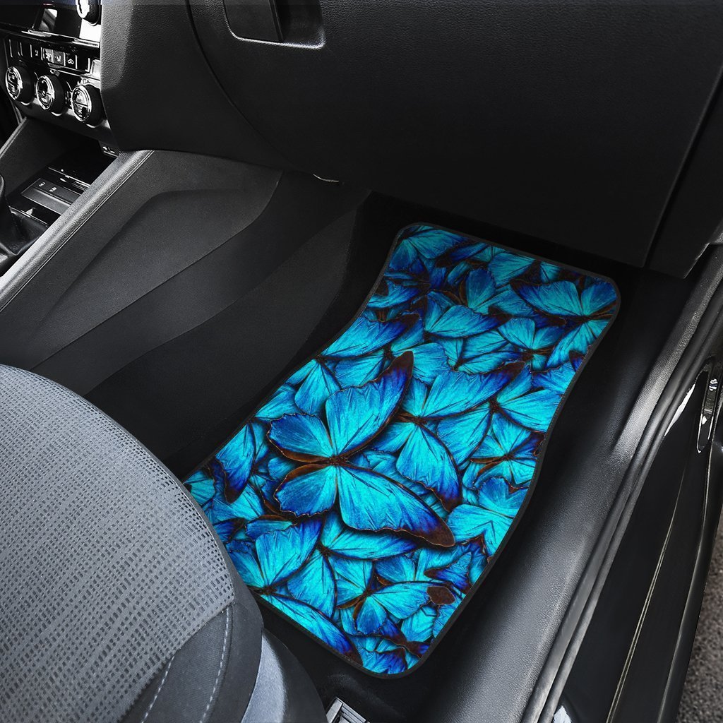 Blue Butterfly Car Floor Mats Custom Cool Car Accessories