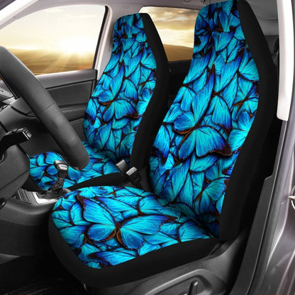 Blue Butterfly Car Seat Covers Custom Cool Car Accessories