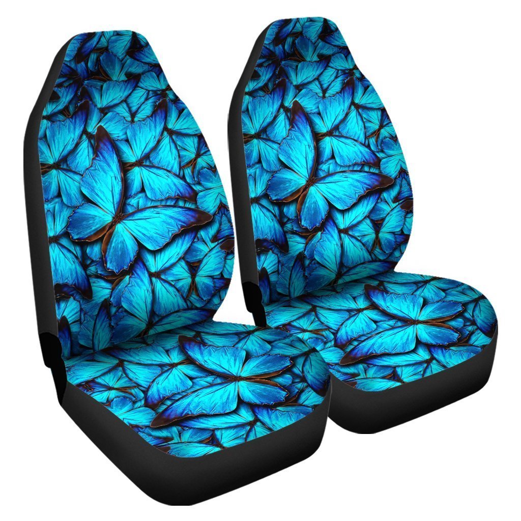 Blue Butterfly Car Seat Covers Custom Cool Car Accessories