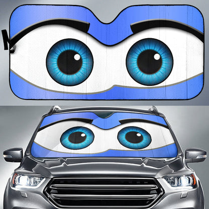 Blue Cartoon Eyes Car Auto Sunshades